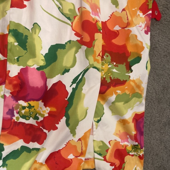 Stop Staring Camilla Floral Print Bombshell Wiggle Dress White Watercolor Med - Picture 6 of 6